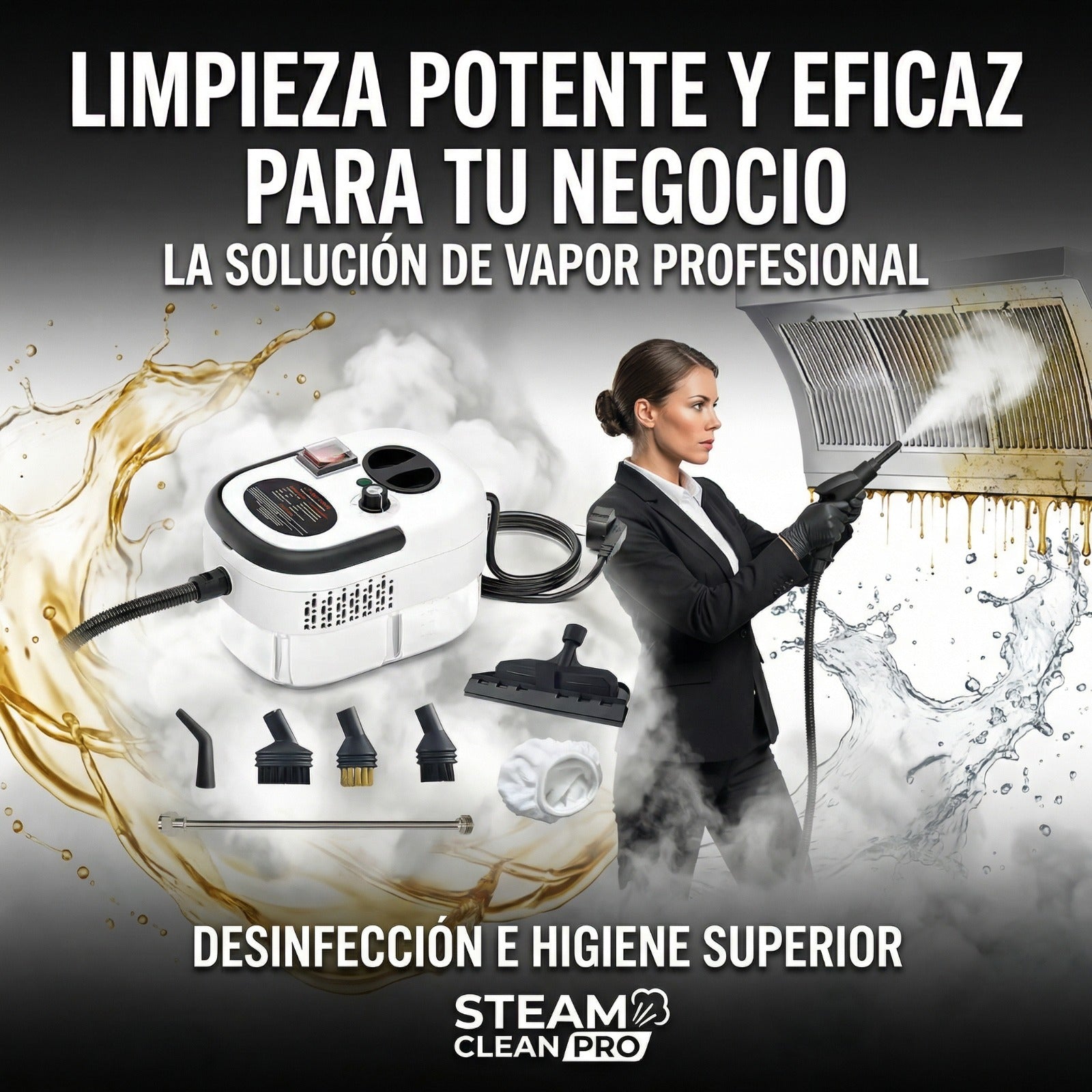 Limpiador De Vapor A Presión De Alta PRO